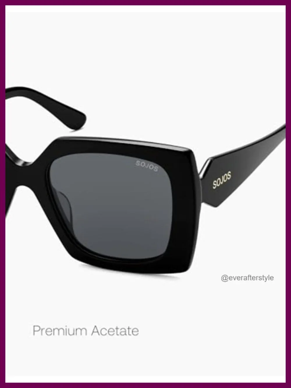 Oversized Polarized Square Acetate Sunglasses Women Retro Trendy UV400